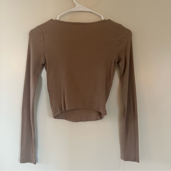 Zara Square Neck Ribbed Top - Picture 3 of 5